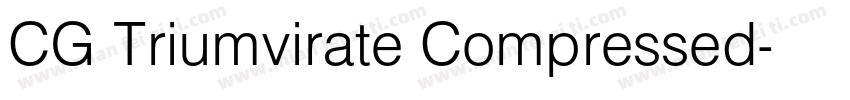 CG Triumvirate Compressed字体转换